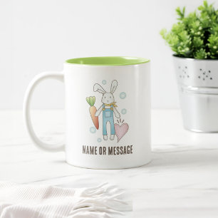 Tasse 2 Couleurs Cute personnalisée lapin d'animal farci farci