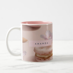Tasse 2 Couleurs Cute personnalisée Pastel Macaron Fleur aux amande