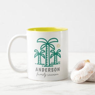 Tasse 2 Couleurs Cute plage personnalisée Réunion familiale