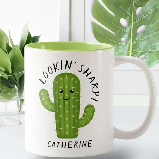 Tasse 2 Couleurs Cute Plante Lover Cactus Cherche Sharp (Créateur téléchargé)
