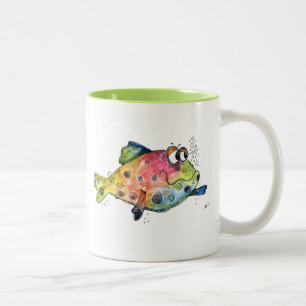 Tasse 2 Couleurs Cute poisson blanc coloré