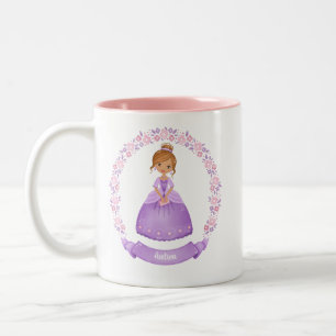 Tasse 2 Couleurs Cute Purple Princesse Personnalisée