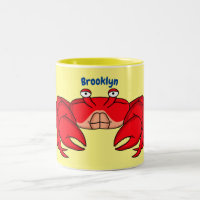 Cute red crab cartoon