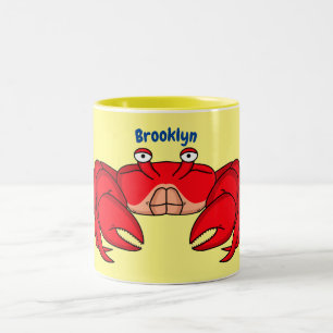 Tasse 2 Couleurs Cute red crab cartoon