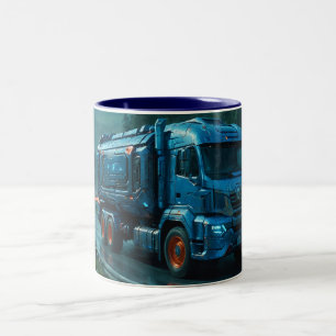 Tasse 2 Couleurs Cyber Camion futuriste de 2077