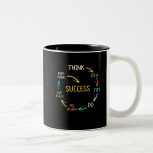 Tasse 2 Couleurs Cycle de succès amusant motivationnel