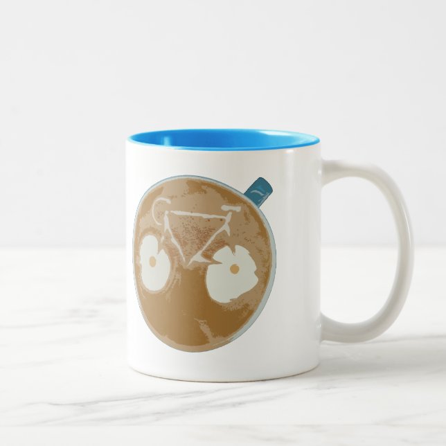Tasse 2 Couleurs Cyclisme Art Latte (Droit)