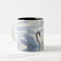 Cygne dans la neige belle