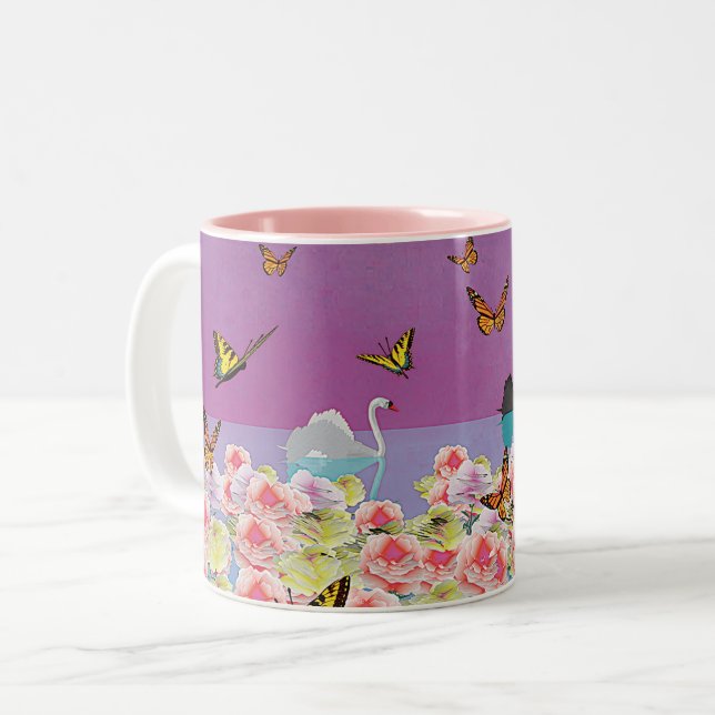 Tasse 2 Couleurs Cygnes (Devant gauche)