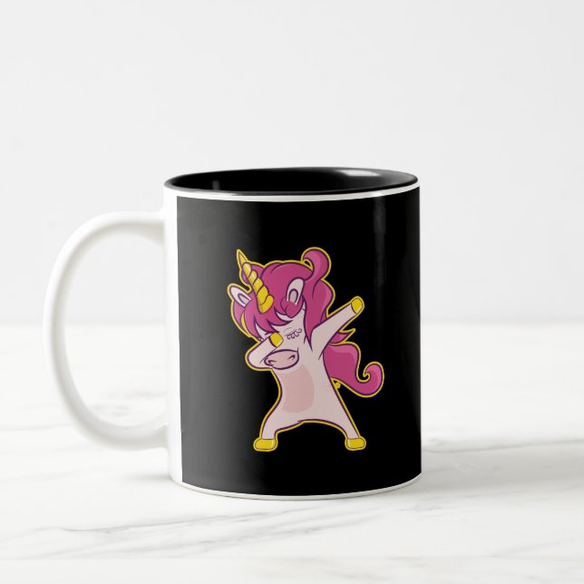 Tasse 2 Couleurs Dabbing Unicorn (Gauche)