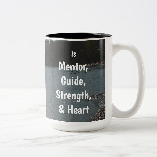 Tasse 2 Couleurs Dad Is Mentor, Guide, Strength & Heart (Droit)