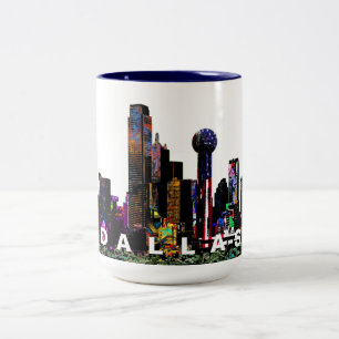 Tasse 2 Couleurs Dallas en graffiti