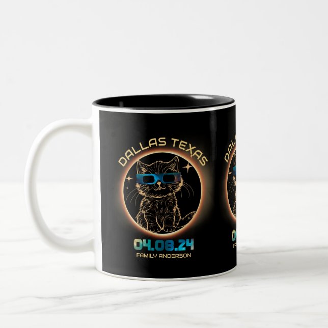 Tasse 2 Couleurs Dallas Texas Total Solar Eclipse 2024 Amoureux de  (Gauche)