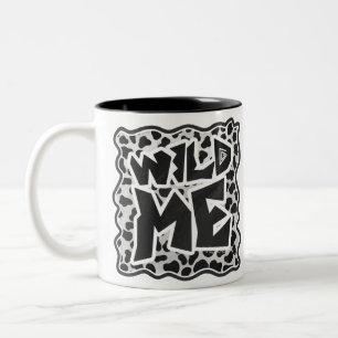 Tasse 2 Couleurs Dalmatie noir et blanc avec moi sauvage