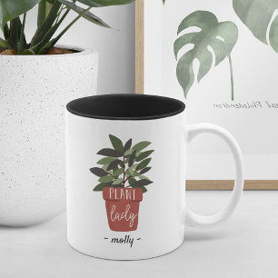 Tasse 2 Couleurs Dame plante Amateurs de Plantes personnalisés