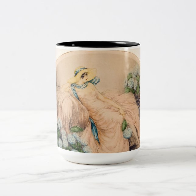 Tasse 2 Couleurs Dame rose de Louis Icart (Centre)