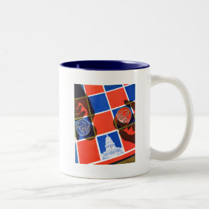 Tasse 2 Couleurs Damier d'élection