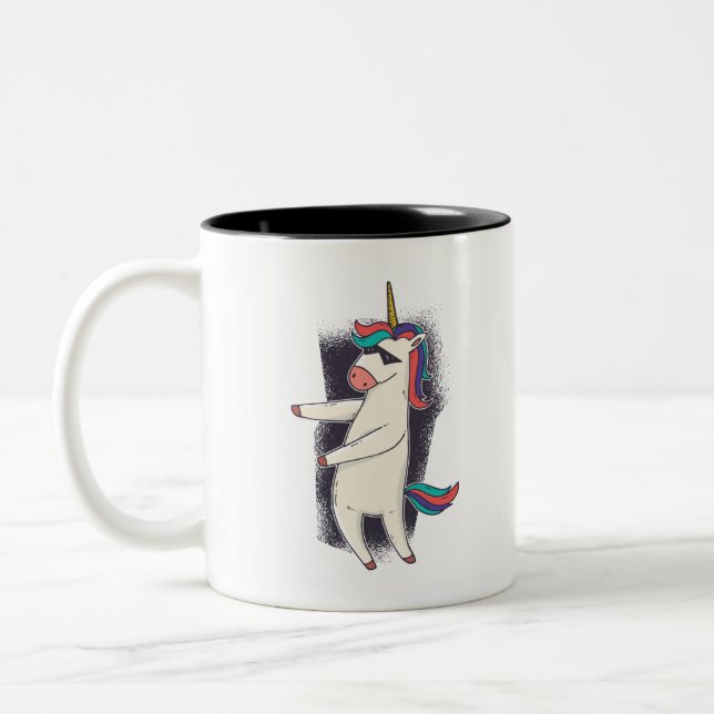 Tasse 2 Couleurs Danse Unicorne Floss (Gauche)