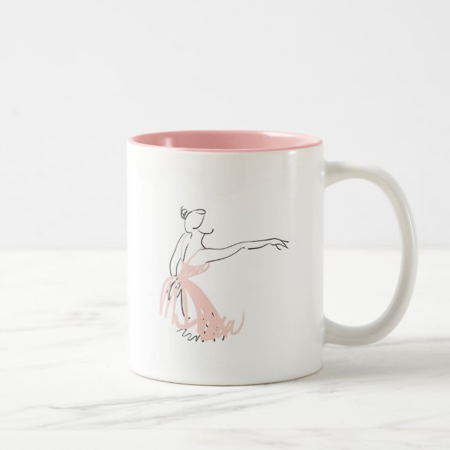 Tasse 2 Couleurs Danseur classique de ballerine (Droit)