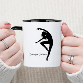 Tasse 2 Couleurs Danseur moderne Silhouette Danse