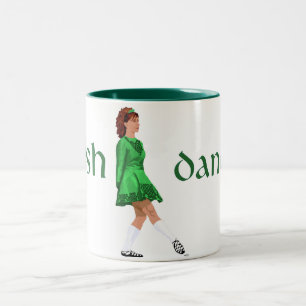 Tasse 2 Couleurs Danseuse de step irlandais - chaussure souple - ve