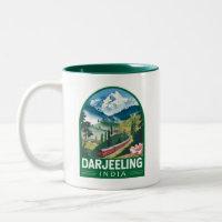 Darjeeling Inde Travel Art Emblem