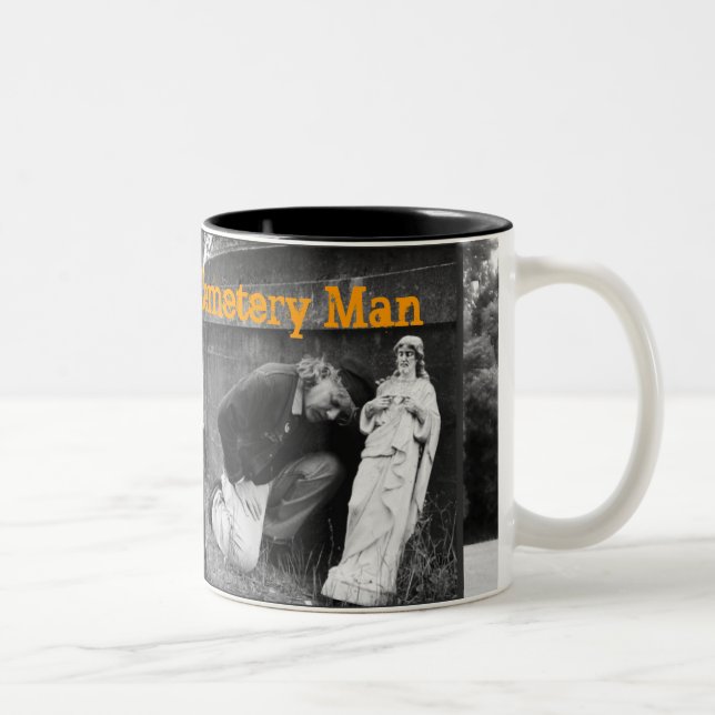 Tasse 2 Couleurs Daryl Darko - homme de cimetière (Droit)