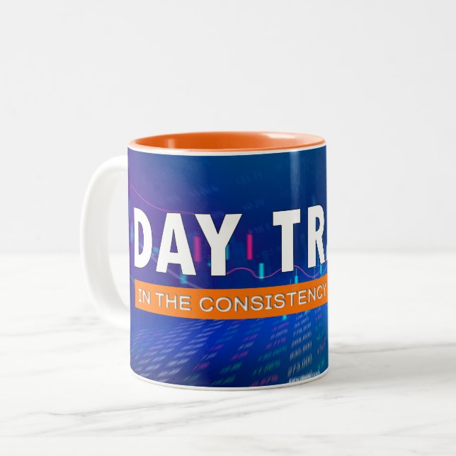 Tasse 2 Couleurs day trader (Devant gauche)