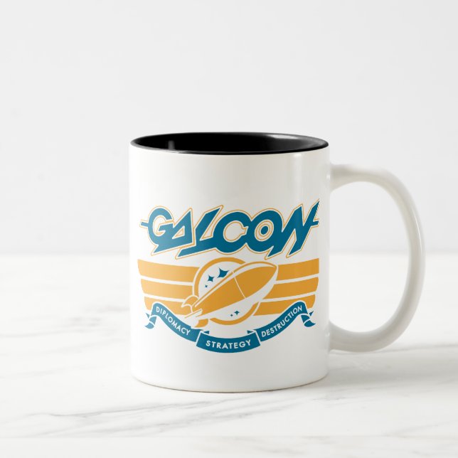 Tasse 2 Couleurs deco_rocket_gold (Droit)