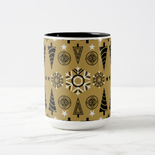 Tasse 2 Couleurs Décor de Noël Art Nouveau