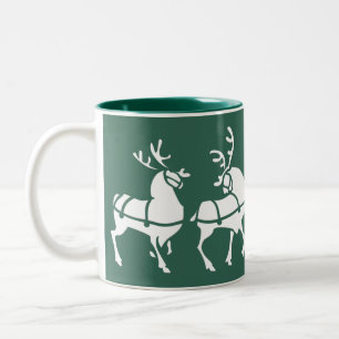 Tasse 2 Couleurs Décor de Noël personnalisé de la coupe de café de
