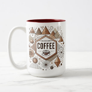 Tasse 2 Couleurs Décor moderne et élégant pour l'amateur de café gé