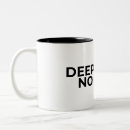 Tasse 2 Couleurs Deep Work No Luck Typographic Minimalist 