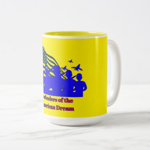 Tasse 2 Couleurs Défenseurs du rêve américain jaune