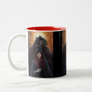 Tasse 2 Couleurs Défi rouge de 3 panneaux à être amoureux