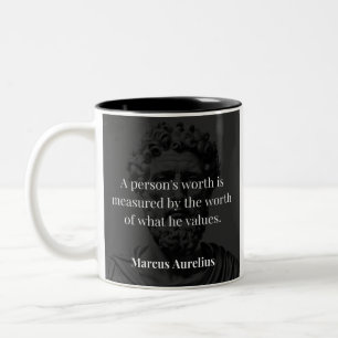 Tasse 2 Couleurs Définir une valeur : Marcus Aurelius sur les valeu