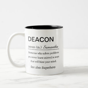 Tasse 2 Couleurs Définition de Diacre Personnalisée Drôle