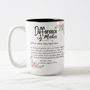 Tasse 2 Couleurs Définition de Faiseur de Différence Appréciation p