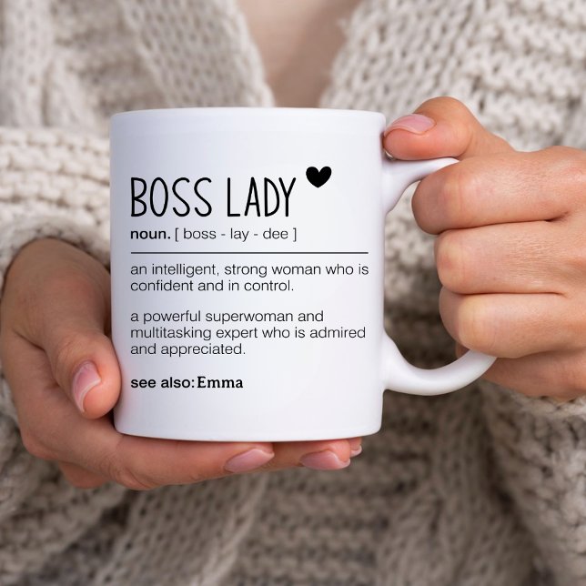 Tasse 2 Couleurs Définition de femme Boss personnalisée Travail Bes (Créateur téléchargé)