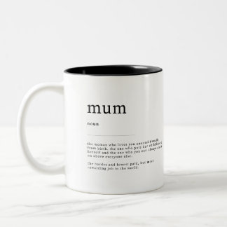 Tasse 2 Couleurs Définition de maman Signification Dictionnaire Déc