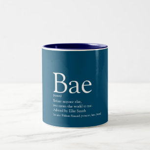 Tasse 2 Couleurs Définition de petit ami mari Bae Bleu