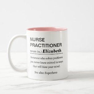 Tasse 2 Couleurs Définition drôle et personnalisée d'infirmière pra