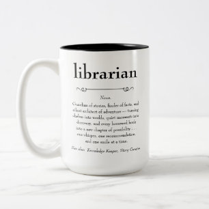Tasse 2 Couleurs Définition du bibliothécaire Don d'appréciation
