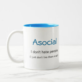 Tasse 2 Couleurs Définition sociale (Je ne déteste pas les gens)
