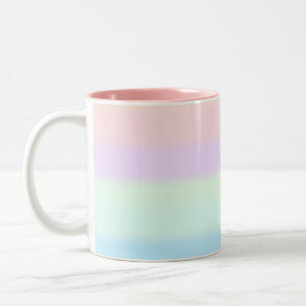 Tasse 2 Couleurs Dégradé Multicolore Abstrait Moderne au Pastel