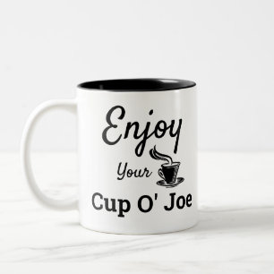 Tasse 2 Couleurs Dégustez votre café O' Joe Retro