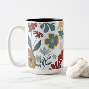 Tasse 2 Couleurs Délicieux & Vibrant Floral Moderne