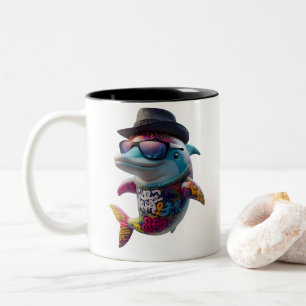 Tasse 2 Couleurs delphin mug.