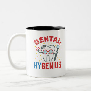 Tasse 2 Couleurs Dental Hygénie Hygiéniste RDH Drôle Appréciation