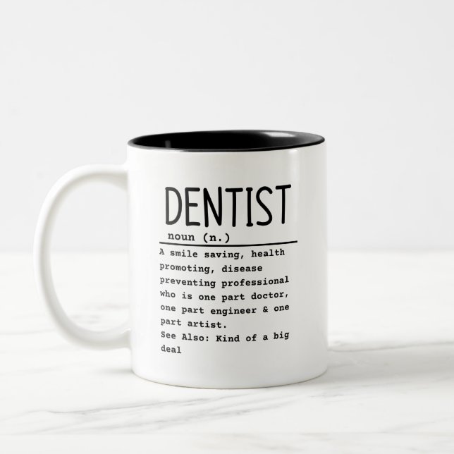 Tasse 2 Couleurs Dentiste (Gauche)
